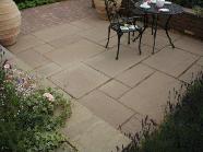 patio with chairs